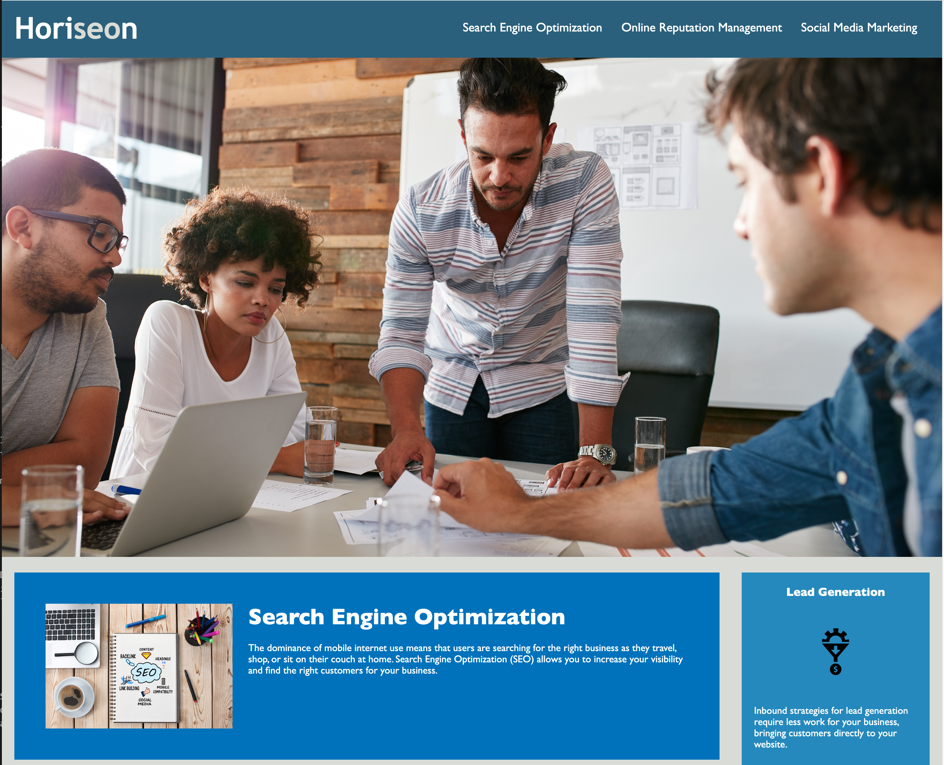 Harriseon webpage screenshot